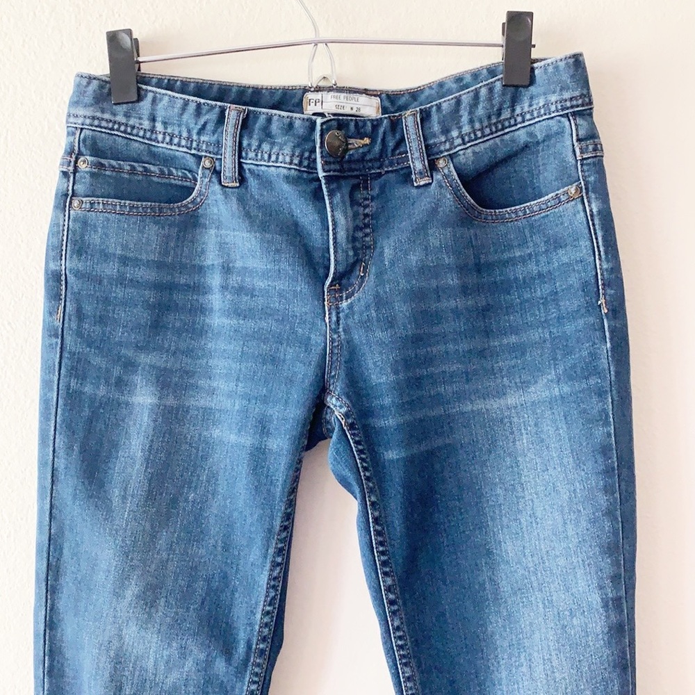 Free People Distressed Crop Skinny Jeans - Picture 2 of 7